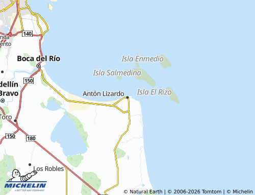 MICHELIN Antón Lizardo map - ViaMichelin