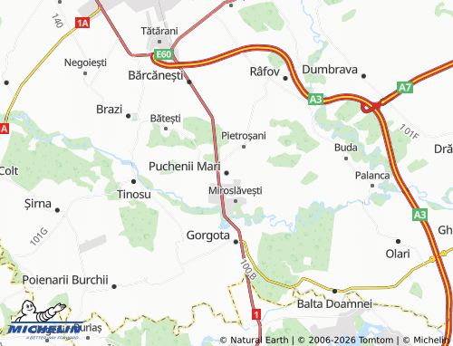 MICHELIN Puchenii Mari map - ViaMichelin