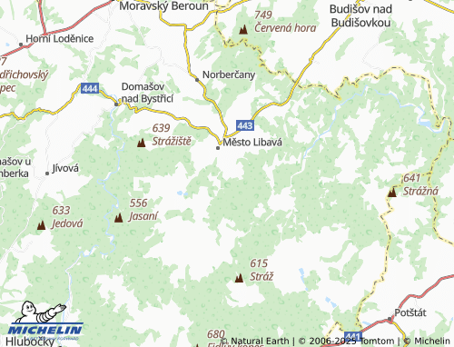 MICHELIN Libavá map - ViaMichelin