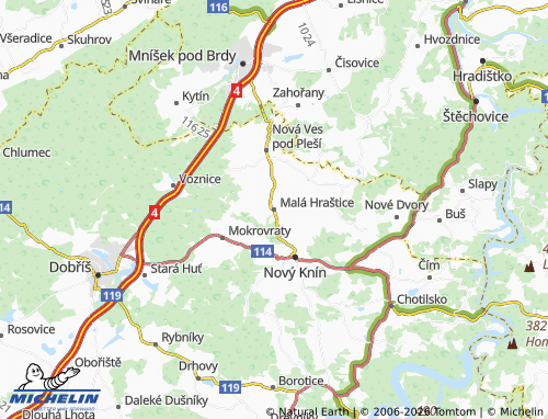 Mappa MICHELIN Malá Hraštice - ViaMichelin