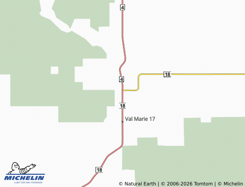 MICHELIN-Landkarte Val Marie - ViaMichelin