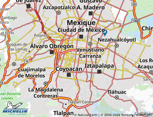 MICHELIN Niños Héroes de Chapultepec map - ViaMichelin
