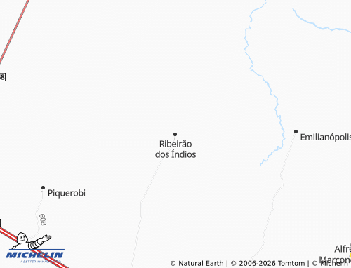 Mapa MICHELIN Ribeirão dos Índios - ViaMichelin