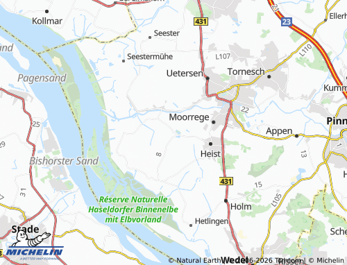 MICHELIN Haselau map - ViaMichelin