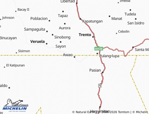 MICHELIN Awao map - ViaMichelin