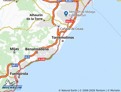 MICHELIN La Carihuela map - ViaMichelin