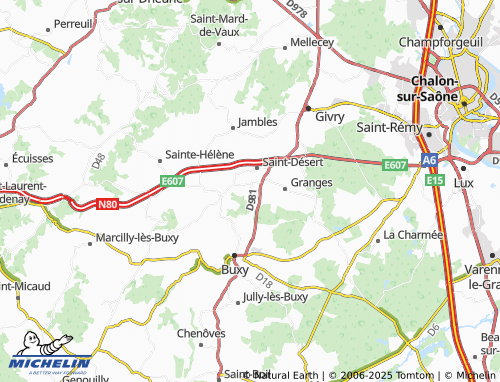 Carte MICHELIN Rosey - ViaMichelin