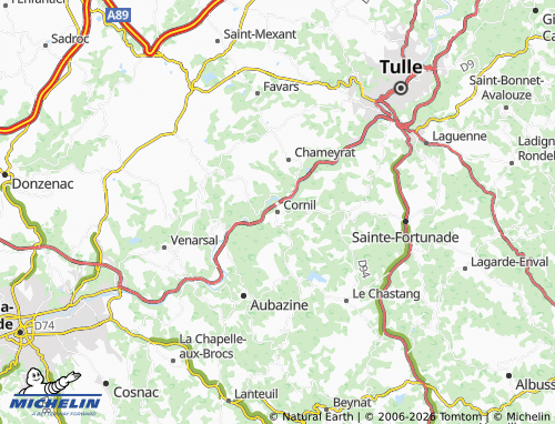 Mapa MICHELIN Cornil - ViaMichelin