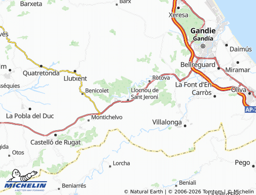 MICHELIN Almiserà map - ViaMichelin