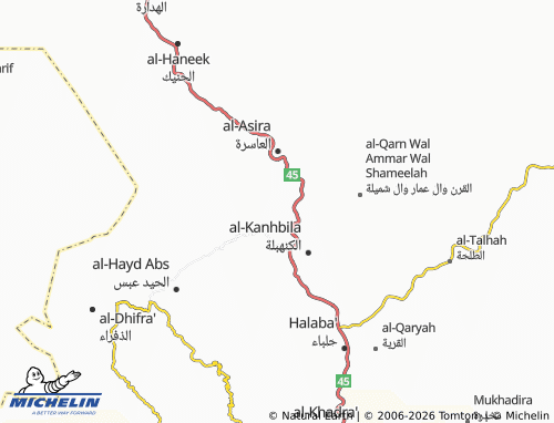 MICHELIN-Landkarte al-Tawf - ViaMichelin