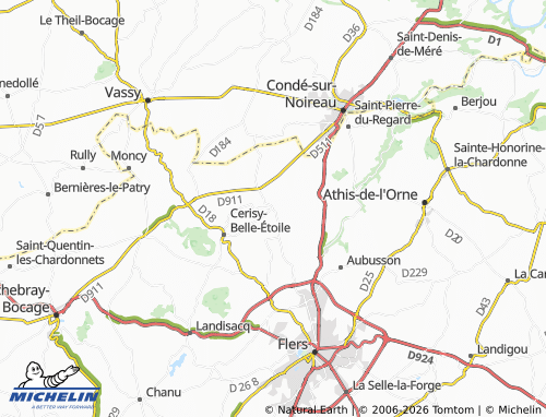 MICHELIN Caligny map - ViaMichelin