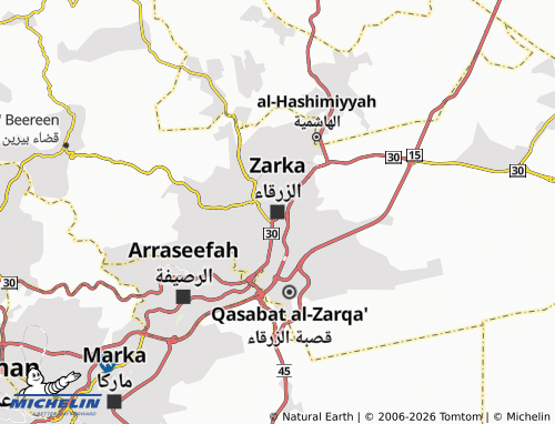 MICHELIN Zarqa map - ViaMichelin