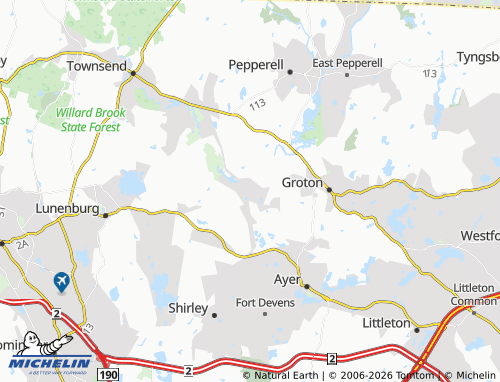 Mapa MICHELIN West Groton - ViaMichelin