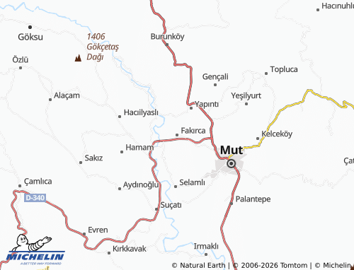 MICHELIN Fakırca map - ViaMichelin