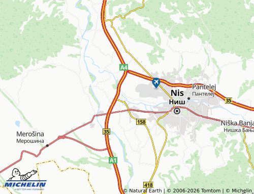 Mapa MICHELIN Popovac - ViaMichelin