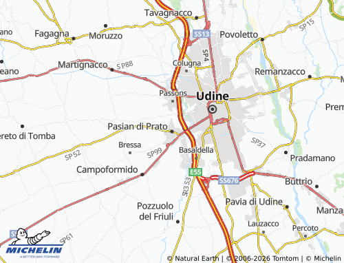 Mappa MICHELIN Pasian di Prato - ViaMichelin