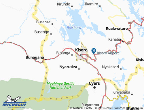 MICHELIN Bihanga map - ViaMichelin