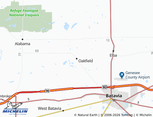 Mapa MICHELIN Oakfield - ViaMichelin