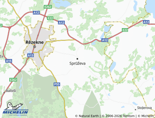 Mapa MICHELIN Sprūževa - ViaMichelin