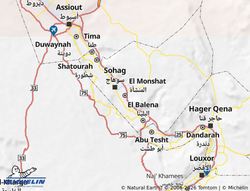 Mapa MICHELIN al-Munsha'ah - ViaMichelin
