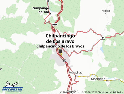 MICHELIN Guadalupe Oriente map - ViaMichelin