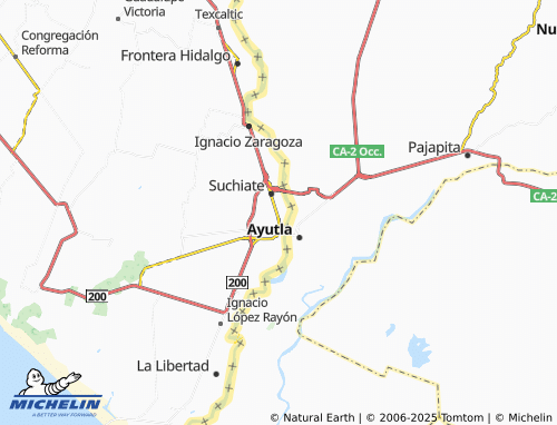 MICHELIN-Landkarte Emiliano Zapata, Ciudad Hidalgo - ViaMichelin