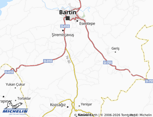 MICHELIN-Landkarte Terkehatipler - ViaMichelin
