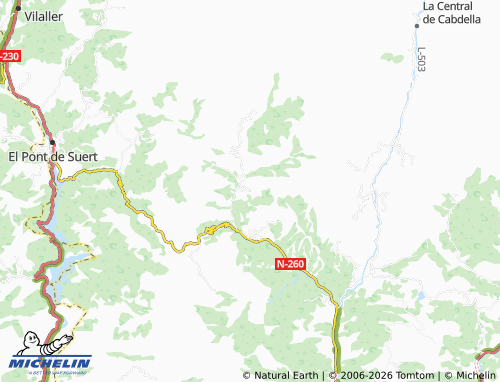 MICHELIN Buira map - ViaMichelin