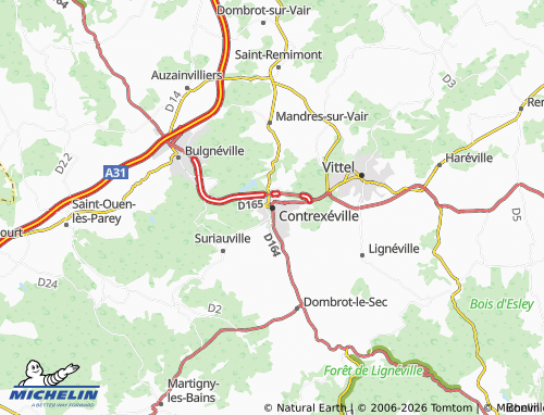 Mapa MICHELIN Contrexéville - ViaMichelin