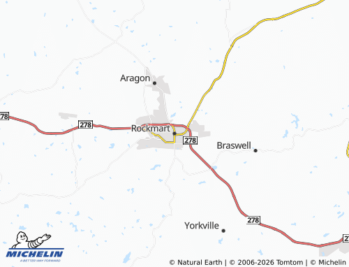 Carte MICHELIN Rockmart - ViaMichelin