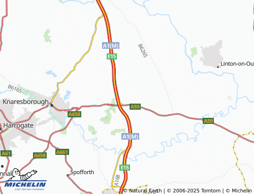 Mappa MICHELIN Allerton Mauleverer with Hopperton - ViaMichelin