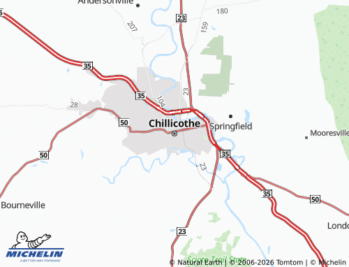 Kaart MICHELIN Chillicothe - ViaMichelin