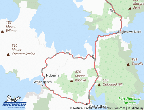 MICHELIN Koonya map - ViaMichelin
