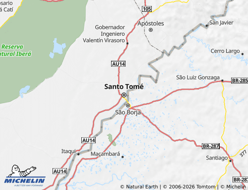 MICHELIN Santo Tomás map - ViaMichelin