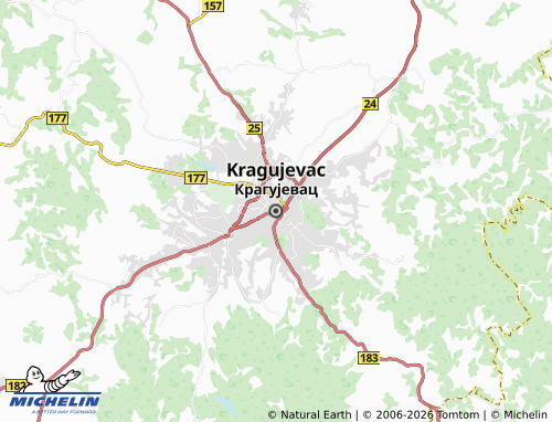 Mapa MICHELIN Kragujevac - ViaMichelin