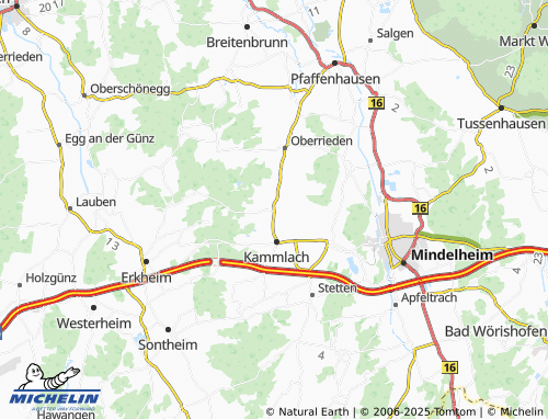 Carte MICHELIN Unterkammlach - ViaMichelin