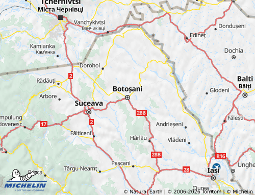 MICHELIN Botoșani map - ViaMichelin