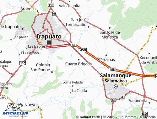 MICHELIN Cuarta Brigada map - ViaMichelin