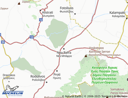 MICHELIN Nea Bafra map - ViaMichelin