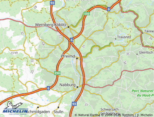 Mapa MICHELIN Pfreimd - ViaMichelin