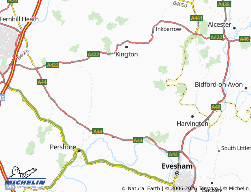 Carte MICHELIN Bishampton - ViaMichelin