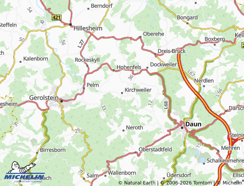 MICHELIN Kirchweiler map - ViaMichelin
