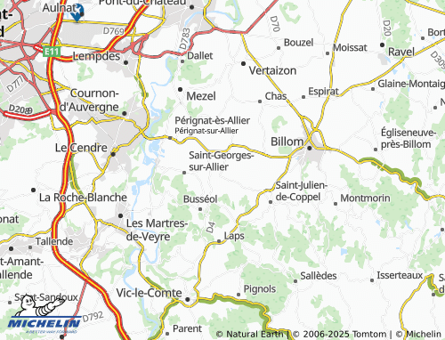 Carte MICHELIN Ceyssat - ViaMichelin