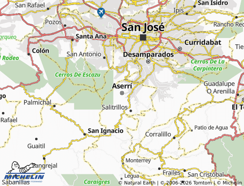 Mappa MICHELIN Aserrí - ViaMichelin
