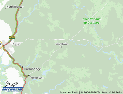 MICHELIN Princetown map - ViaMichelin