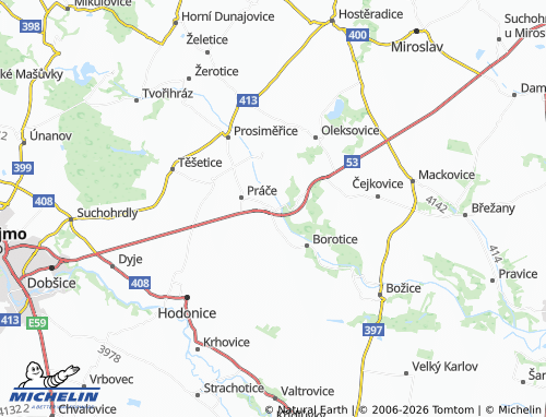 Mappa MICHELIN Lechovice - ViaMichelin