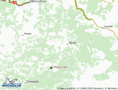 MICHELIN Valea Uzei map - ViaMichelin