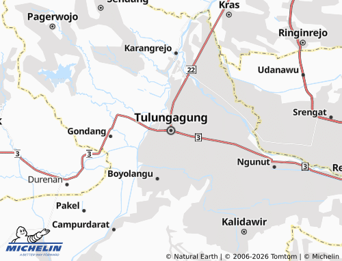 Carte MICHELIN Tulungagung - ViaMichelin