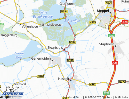 Kaart MICHELIN Zwartsluis - ViaMichelin