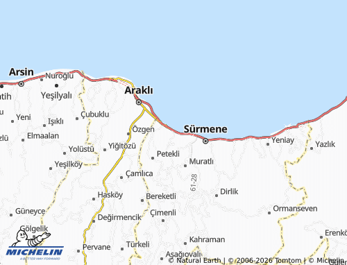 MICHELIN Zeytinli map - ViaMichelin